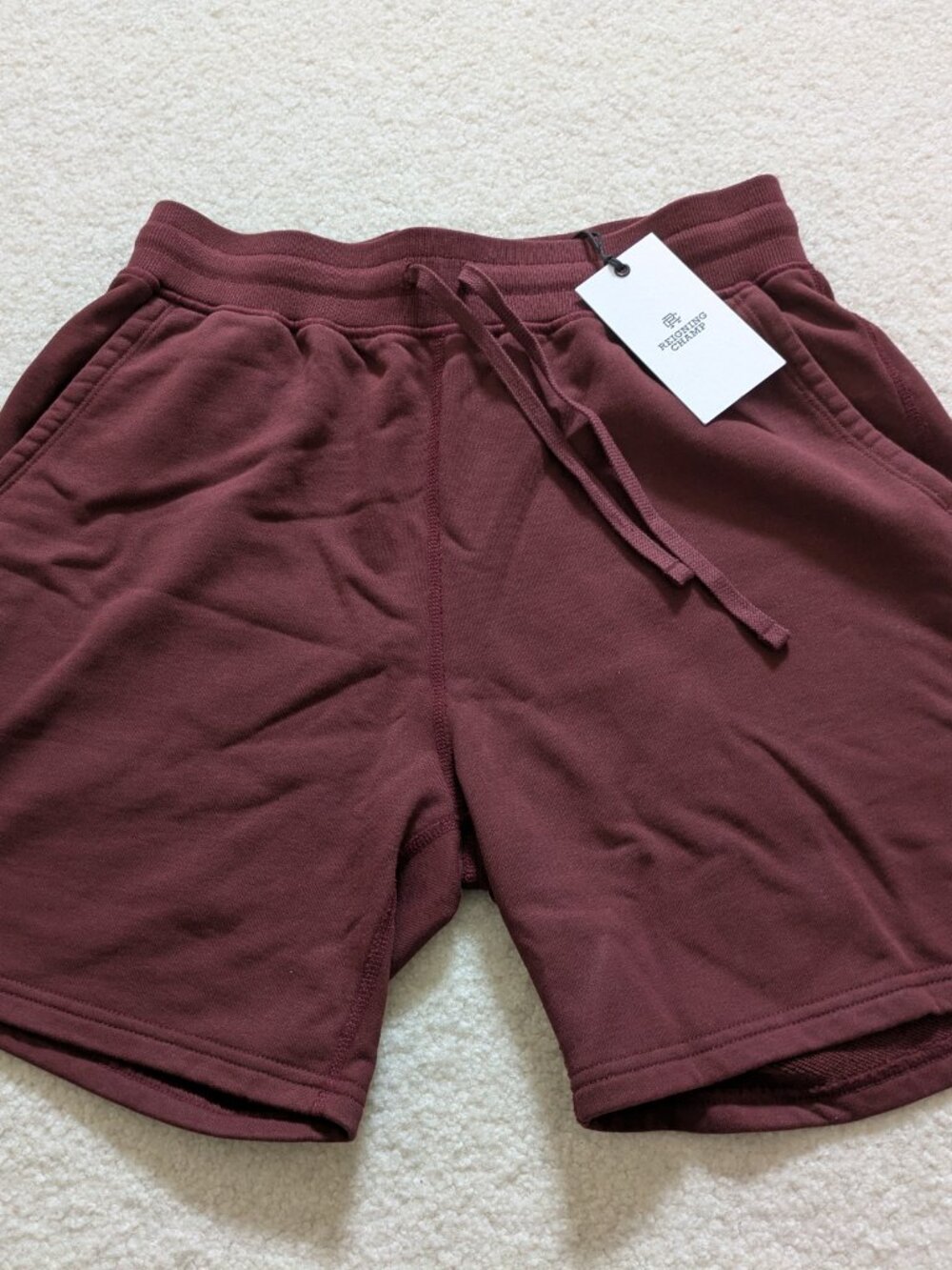Reigning Champ Midweight Terry Sweatshorts in Crimson, Small